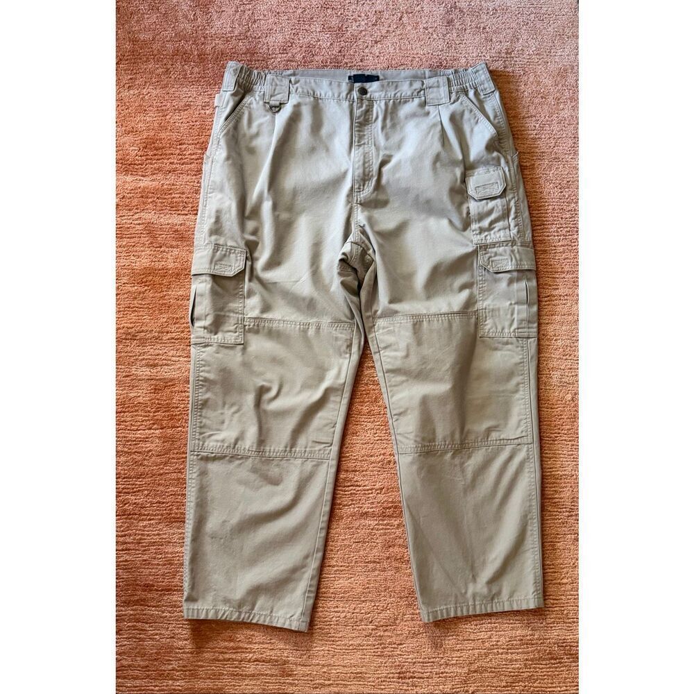 5.11 Tactical Series Cargo Pants Cotton Canvas Khaki Mens 44x30